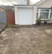 porcelain patio before cleaning